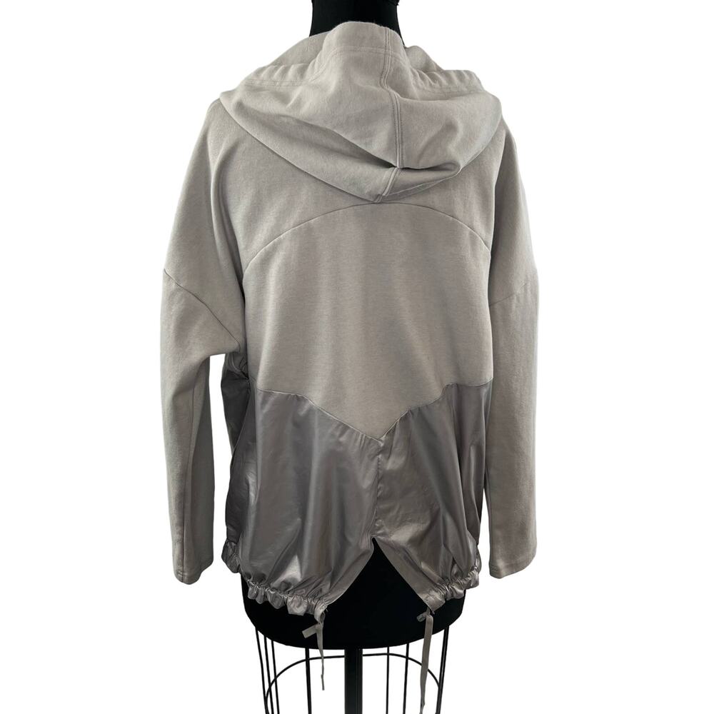 PUMA Gray Transition Full Zip Tie Hem Active Casual Hoodie Jacket 595091-12 M
